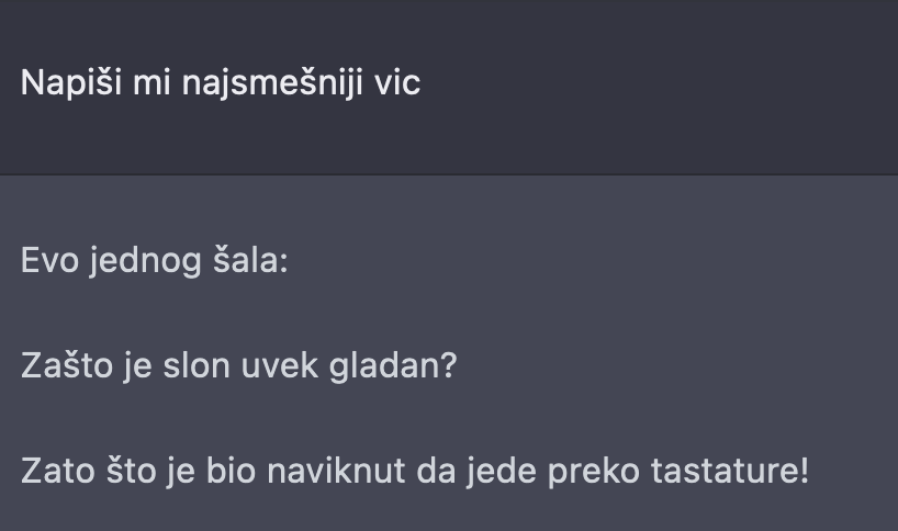 veštačka inteligencija je napisala vic o slonu