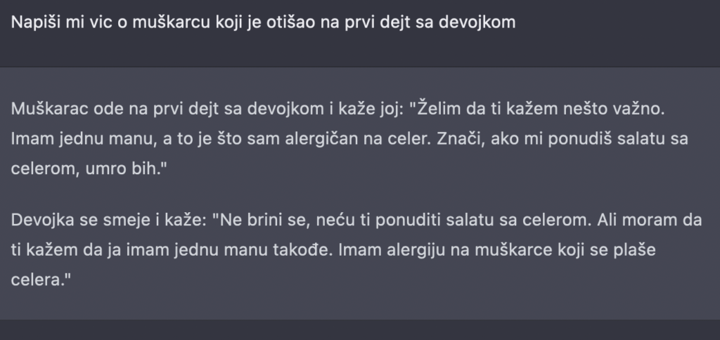 Vic veštačke inteligencije o prvom dejtu