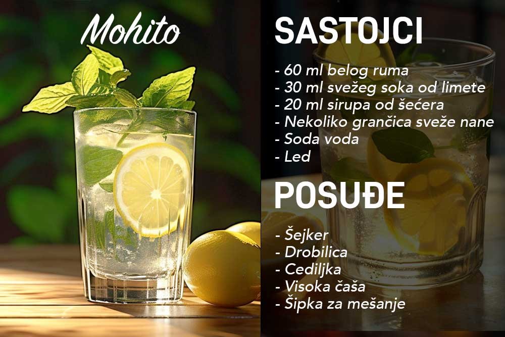 Sastojci za mohito koktel